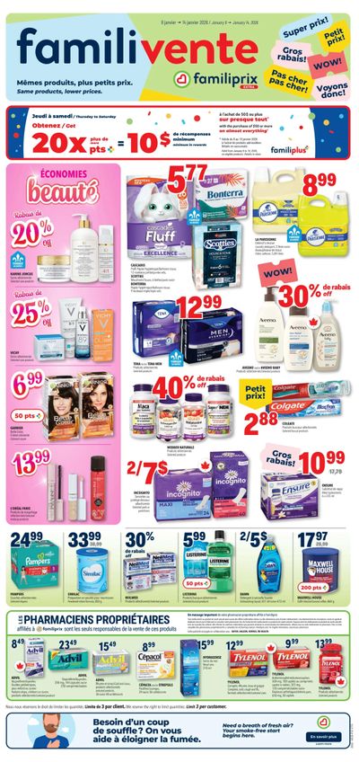 Familiprix Extra Flyer January 8 to 14