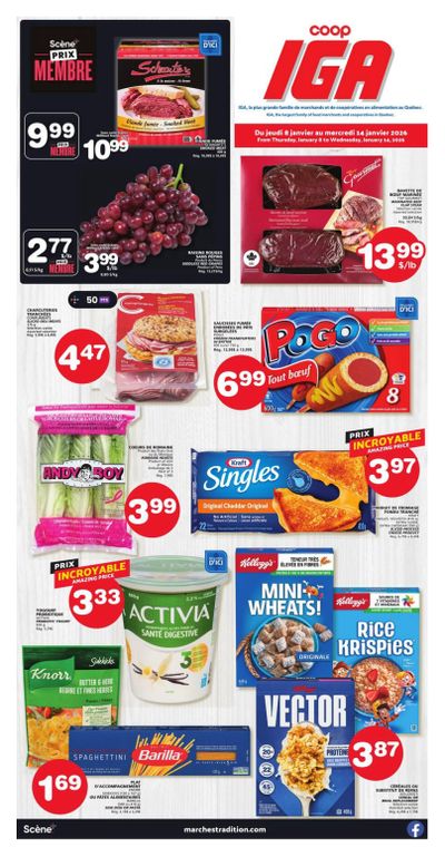 Coop IGA (QC) Flyer January 8 to 14