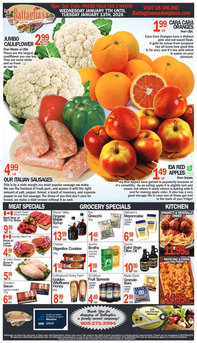 Battaglia's Marketplace Flyer January 7 to 13