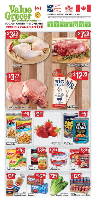 Value Grocer Flyer January 8 to 14