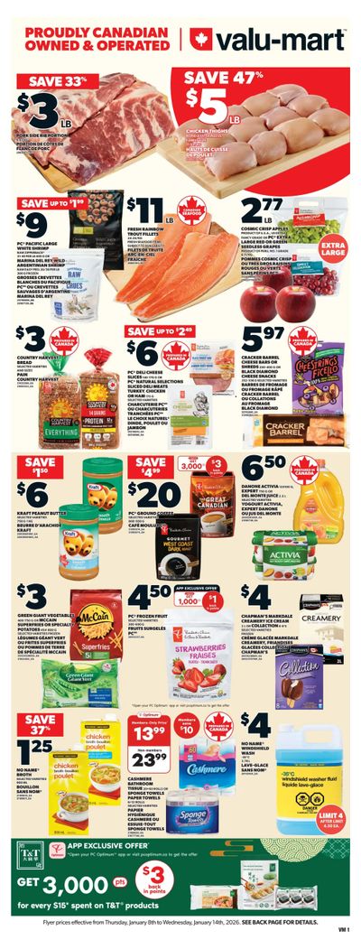 Valu-mart Flyer January 8 to 14