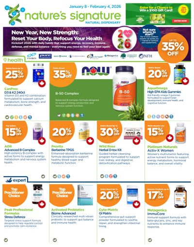 Nature's Signature Flyer January 8 to February 4