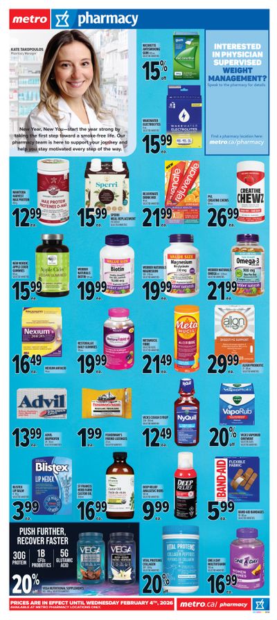 Metro (ON) Pharmacy Flyer January 8 to February 4