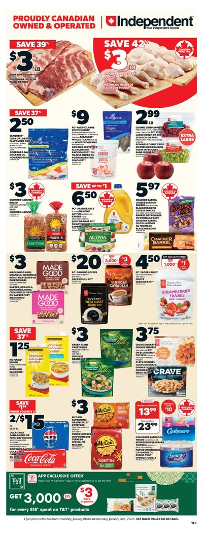 Independent Grocer (Atlantic) Flyer January 8 to 14