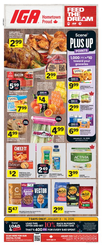 IGA (West) Flyer January 8 to 14