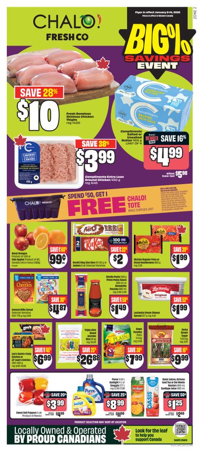 Chalo! FreshCo (West) Flyer January 8 to 14
