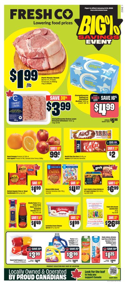 FreshCo (West) Flyer January 8 to 14