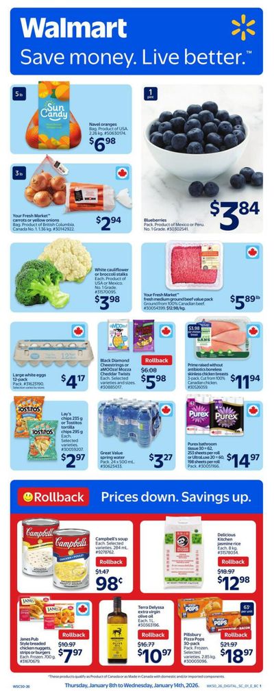 Walmart (West) Flyer January 8 to 14