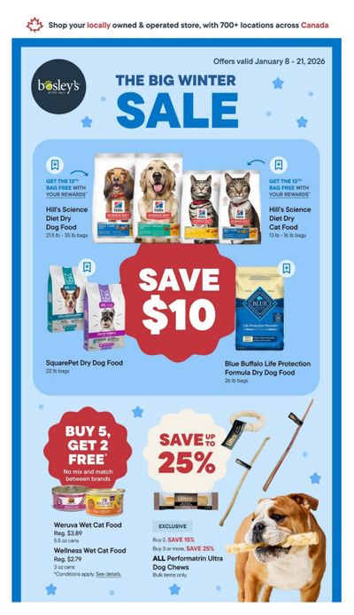 Bosley's by PetValu Flyer January 8 to 21