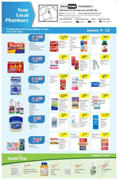 Drug Town Pharmacy Flyer January 9 to 23