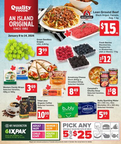 Quality Foods Flyer January 8 to 14