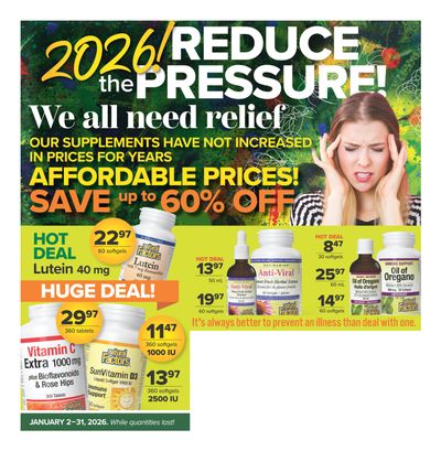 Nutters Everyday Naturals Natural Factors Flyer January 2 to 31