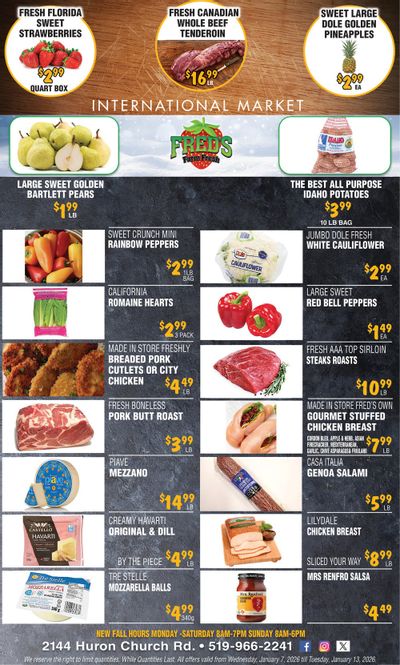 Fred's Farm Fresh Flyer January 7 to 13
