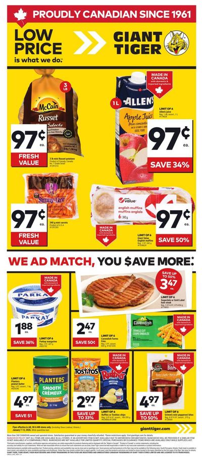 Giant Tiger (West) Flyer January 7 to 13