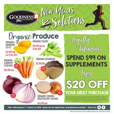 Goodness Me Flyer January 7 to 13