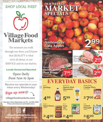 Village Food Markets Flyer January 7 to 13