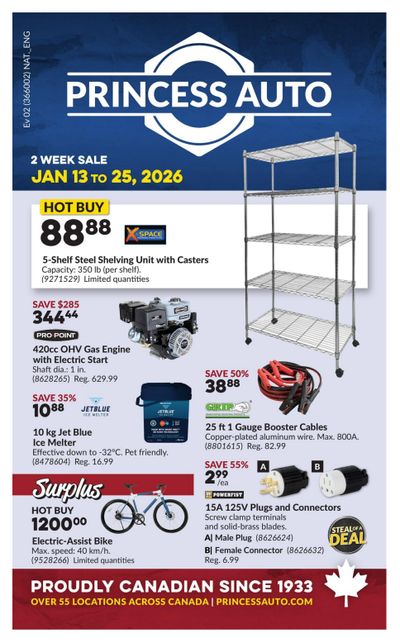 Princess Auto Flyer January 13 to 25