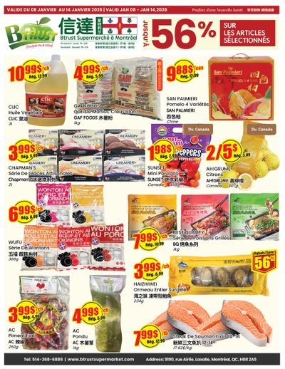 Btrust Supermarket (Montreal) Flyer January 8 to 14