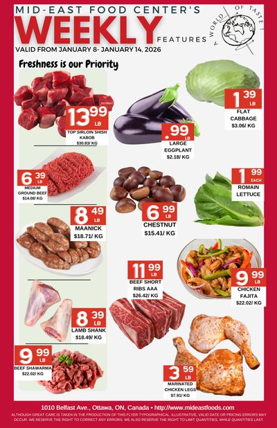Mid-East Food Centre Flyer January 8 to 14