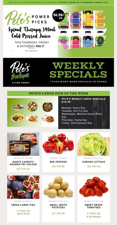 Pete's Fine Foods Flyer January 8 to 14