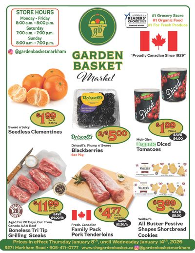 The Garden Basket Flyer January 8 to 14