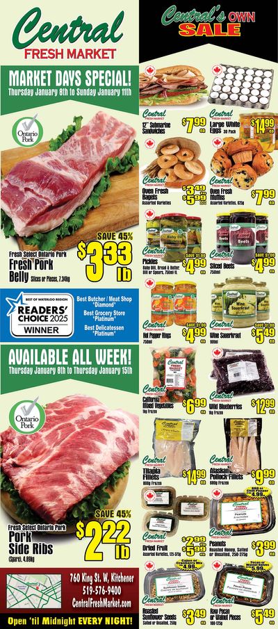 Central Fresh Market Flyer January 8 to 15