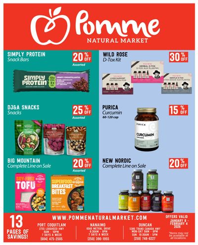Pomme Natural Market Monthly Specials Flyer January 8 to February 4