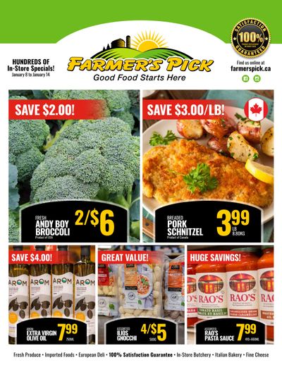 Farmer's Pick Flyer January 8 to 14