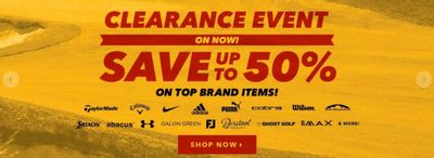Golf Town Canada: Clearance Event up to 50% off + More