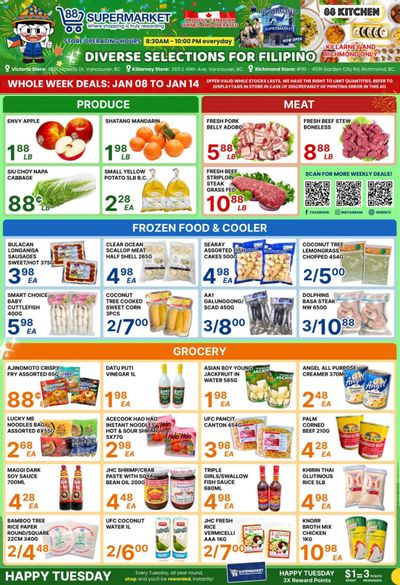 88 Supermarket Flyer January 8 to 14