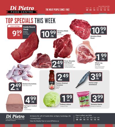 Di Pietro Food Centre Flyer January 8 to 14