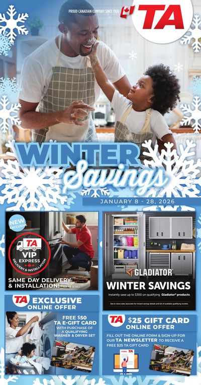TA Appliances Flyer January 8 to 28