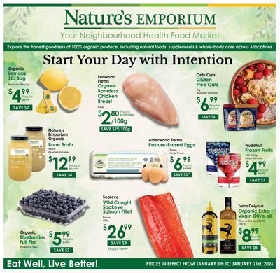 Nature's Emporium Bi-Weekly Flyer January 8 to 21