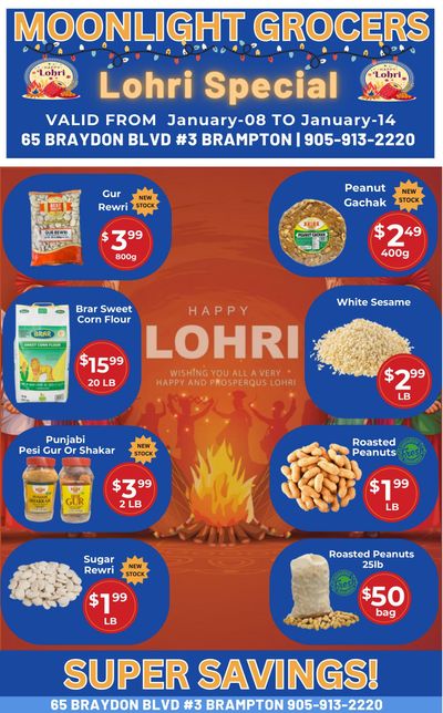 Moonlight Grocers Flyer January 8 to 14