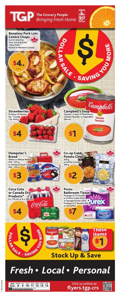 TGP The Grocery People Flyer January 8 to 14