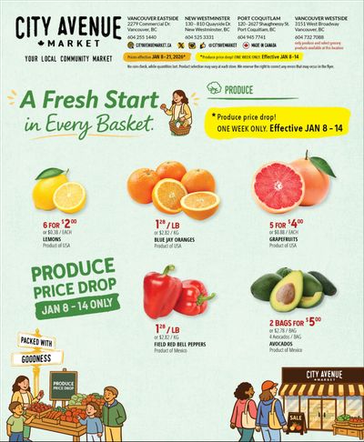 City Avenue Market Flyer January 8 to 21
