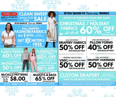 Fabricland (St. Catharines, Welland) Flyer January 5 to 25