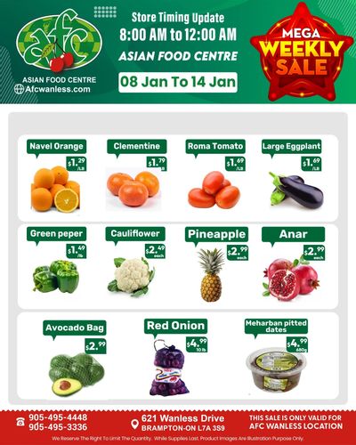 Asian Food Centre (Wanless Dr.) Flyer January 8 to 14