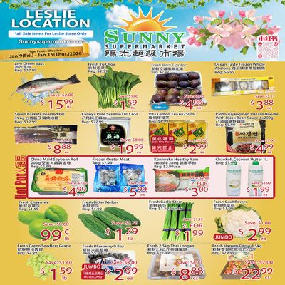 Sunny Supermarket (Leslie) Flyer January 9 to 15