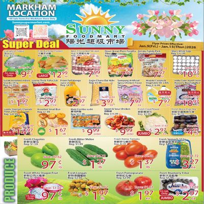 Sunny Foodmart (Markham) Flyer January 9 to 15
