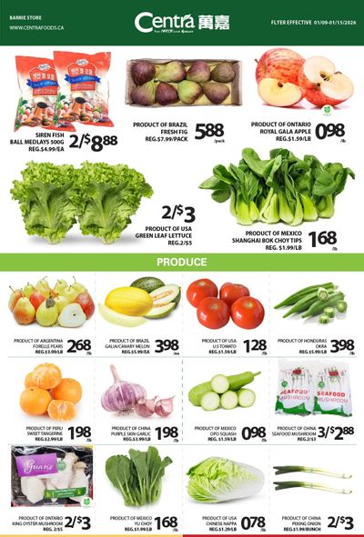 Centra Foods (Barrie) Flyer January 9 to 15