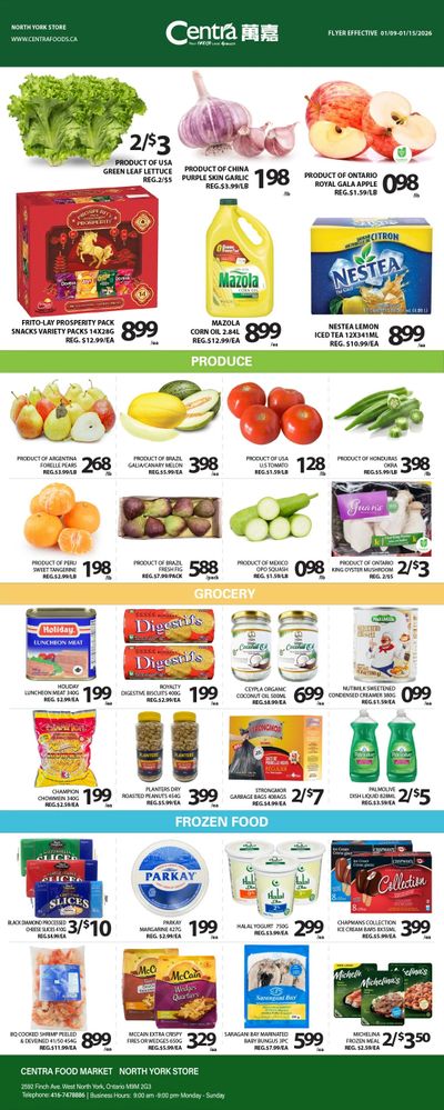 Centra Foods (North York) Flyer January 9 to 15