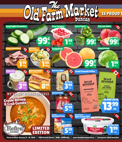 The Old Farm Market (Duncan) Flyer January 8 to 14