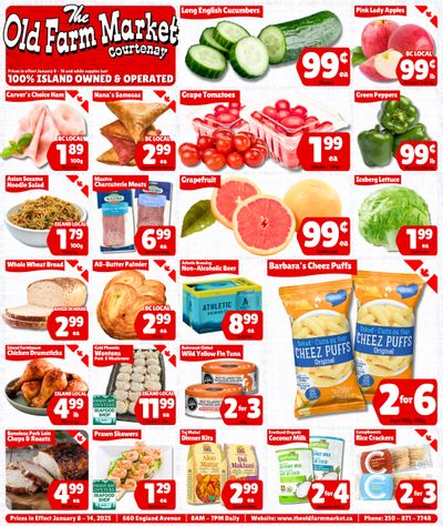 The Old Farm Market (Courtenay) Flyer January 8 to 14