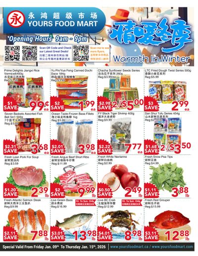 Yours Food Mart Flyer January 9 to 15
