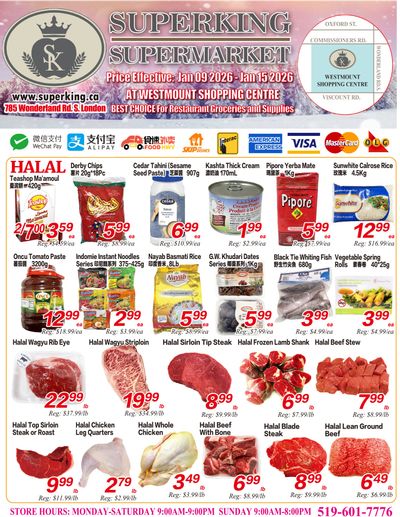 Superking Supermarket (London) Flyer January 9 to 15