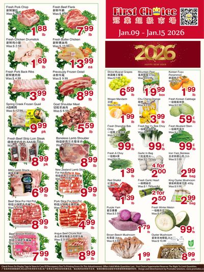 First Choice Supermarket Flyer January 9 to 15