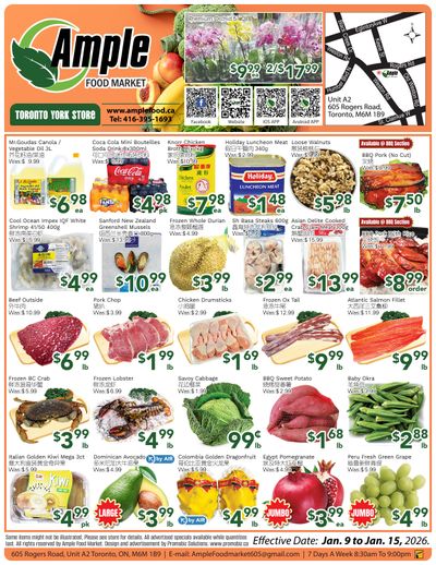 Ample Food Market (North York) Flyer January 9 to 15