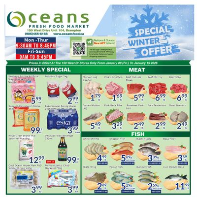 Oceans Fresh Food Market (Brampton) Flyer January 9 to 15
