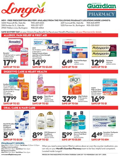 Longo's Pharmacy Flyer June 25 to July 29